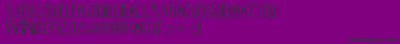 BirminghamElongated Font – Black Fonts on Purple Background