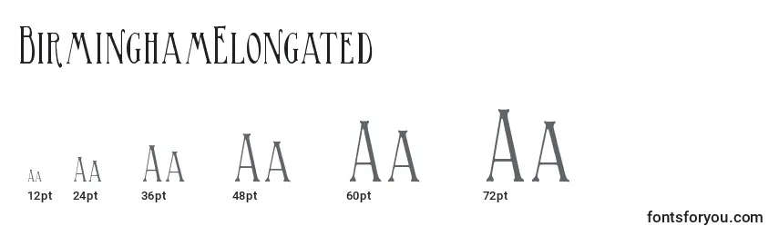 BirminghamElongated (121355) Font Sizes