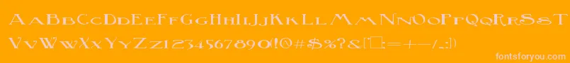 BirminghamSquat Font – Pink Fonts on Orange Background