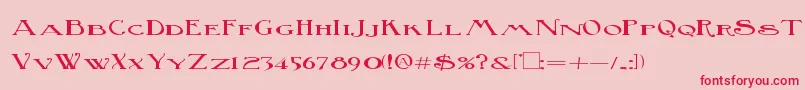 BirminghamSquat Font – Red Fonts on Pink Background