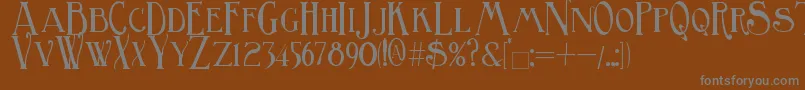 BirminghamTitling Font – Gray Fonts on Brown Background