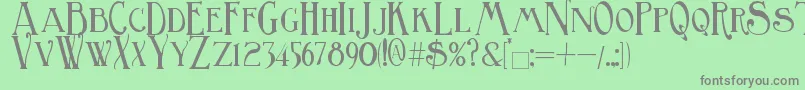 BirminghamTitling Font – Gray Fonts on Green Background