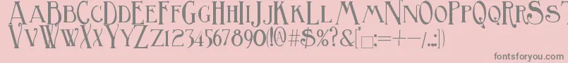 BirminghamTitling Font – Gray Fonts on Pink Background