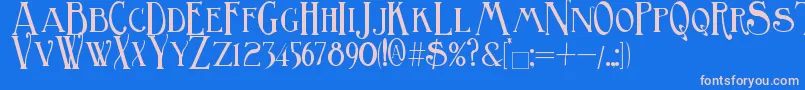 BirminghamTitling Font – Pink Fonts on Blue Background