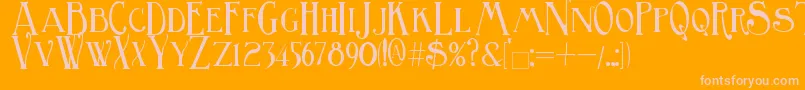 BirminghamTitling Font – Pink Fonts on Orange Background