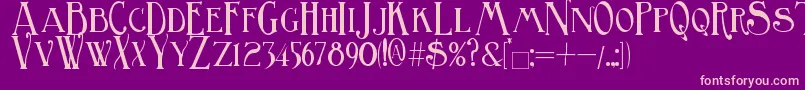 BirminghamTitling Font – Pink Fonts on Purple Background
