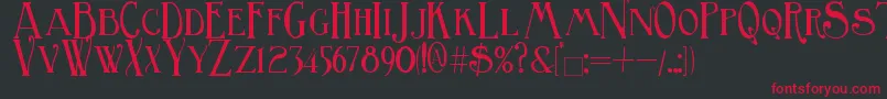 BirminghamTitling Font – Red Fonts on Black Background