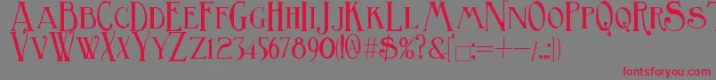BirminghamTitling Font – Red Fonts on Gray Background