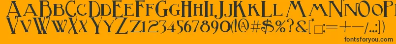 BirminghamTitlingBold Font – Black Fonts on Orange Background