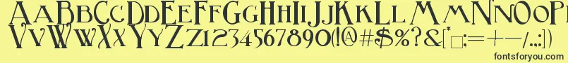 BirminghamTitlingBold Font – Black Fonts on Yellow Background