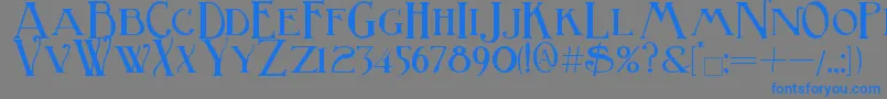 BirminghamTitlingBold Font – Blue Fonts on Gray Background