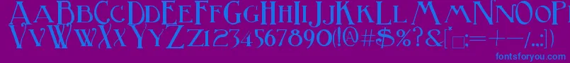 BirminghamTitlingBold Font – Blue Fonts on Purple Background