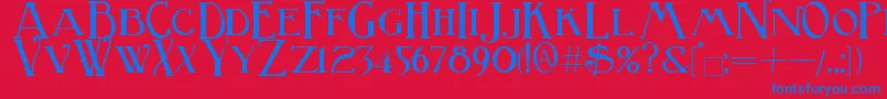 BirminghamTitlingBold Font – Blue Fonts on Red Background