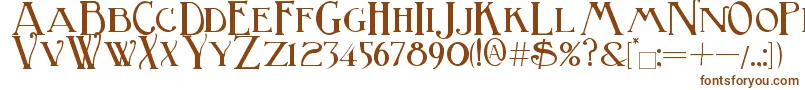 BirminghamTitlingBold Font – Brown Fonts on White Background