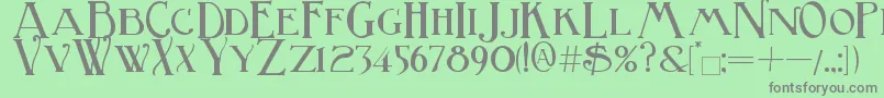 BirminghamTitlingBold Font – Gray Fonts on Green Background