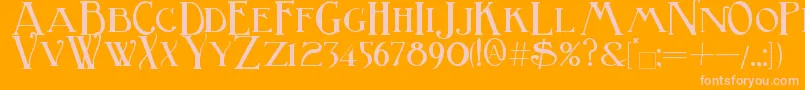 BirminghamTitlingBold Font – Pink Fonts on Orange Background