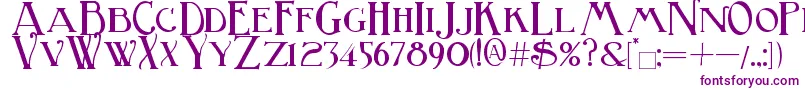 BirminghamTitlingBold-Schriftart – Violette Schriften auf weißem Hintergrund