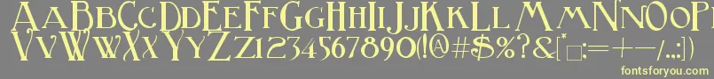 BirminghamTitlingBold Font – Yellow Fonts on Gray Background