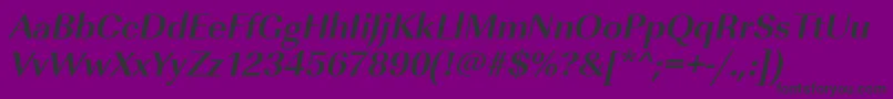 UrwimperialtBoldOblique Font – Black Fonts on Purple Background