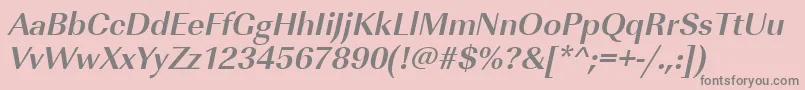 UrwimperialtBoldOblique Font – Gray Fonts on Pink Background