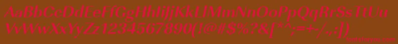 UrwimperialtBoldOblique Font – Red Fonts on Brown Background