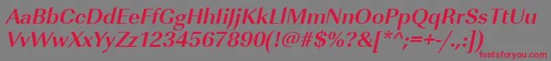 UrwimperialtBoldOblique Font – Red Fonts on Gray Background