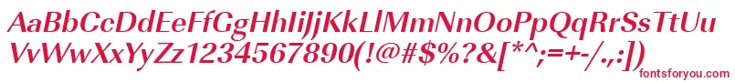 UrwimperialtBoldOblique Font – Red Fonts on White Background