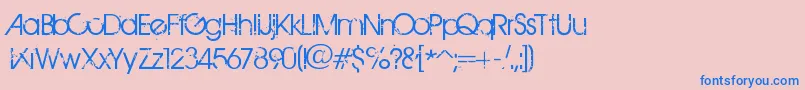 BIRTH OF A HERO Font – Blue Fonts on Pink Background