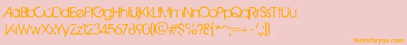 BIRTH OF A HERO Font – Orange Fonts on Pink Background