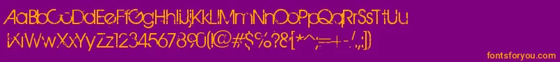 BIRTH OF A HERO Font – Orange Fonts on Purple Background