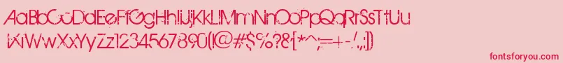 BIRTH OF A HERO Font – Red Fonts on Pink Background