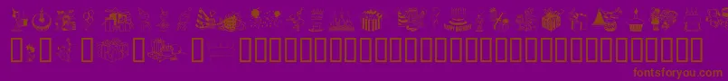 Шрифт Birthdaze – коричневые шрифты на фиолетовом фоне