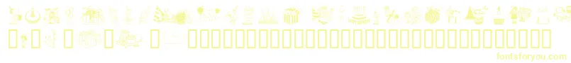 Birthdaze-Schriftart – Gelbe Schriften