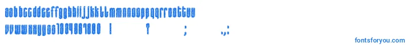 birthmark Font – Blue Fonts on White Background