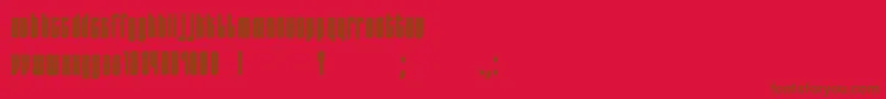 birthmark Font – Brown Fonts on Red Background