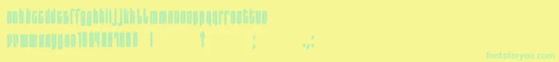 birthmark Font – Green Fonts on Yellow Background