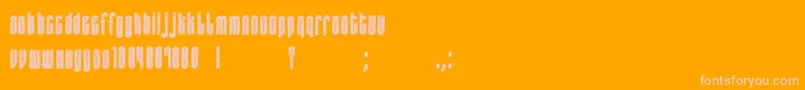 birthmark Font – Pink Fonts on Orange Background