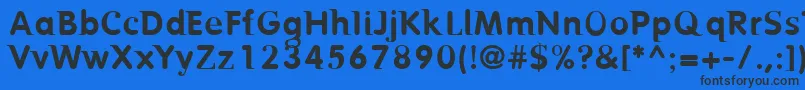 BIRTR   -fontti – mustat fontit sinisellä taustalla