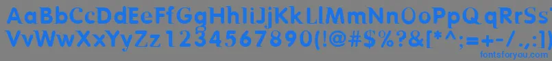 フォントBIRTR    – 灰色の背景に青い文字