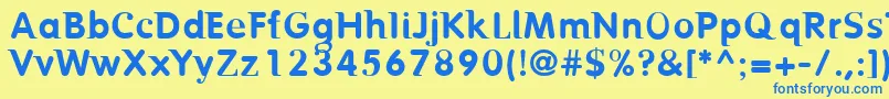BIRTR    Font – Blue Fonts on Yellow Background