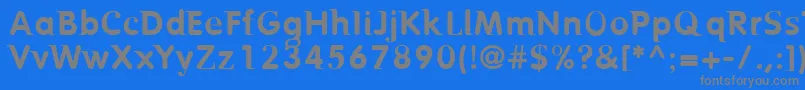 フォントBIRTR    – 青い背景に灰色の文字