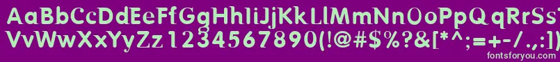 BIRTR    Font – Green Fonts on Purple Background