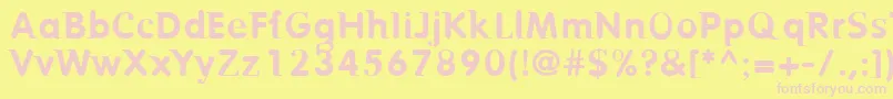 BIRTR    Font – Pink Fonts on Yellow Background