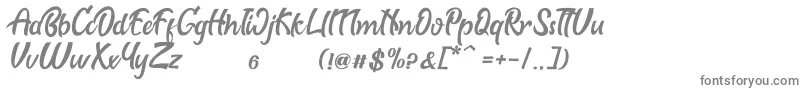 Biscuit-fontti – harmaat kirjasimet valkoisella taustalla