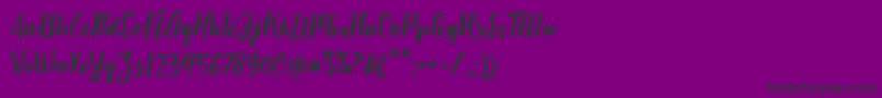 Police Bishella Script – polices noires sur fond violet