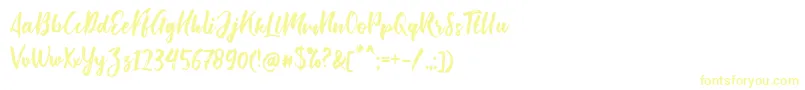 Bishella Script-fontti – keltaiset fontit