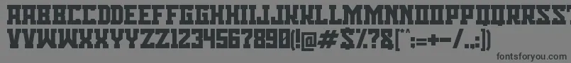 フォントBisson Capital Font – 黒い文字の灰色の背景