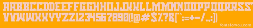 Bisson Capital Font Font – Pink Fonts on Orange Background