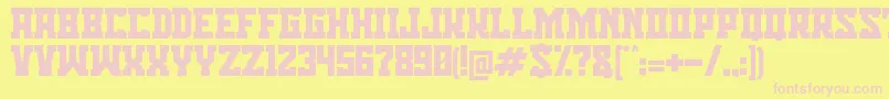 Bisson Capital Font Font – Pink Fonts on Yellow Background