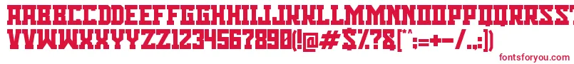 Czcionka Bisson Capital Font – czerwone czcionki na białym tle